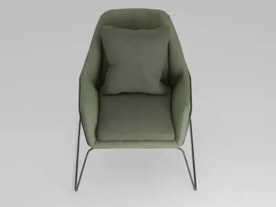 armchair chair with legs Free 3D model
