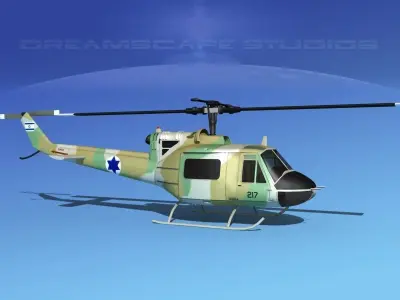 Bell UH-1B Iroquois V21 Israel 3D model