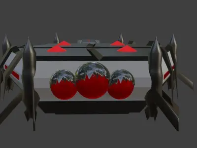 Spaceship  Aircraft Low-poly 3D model