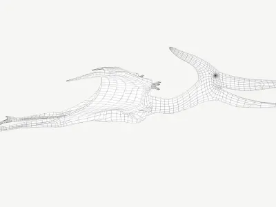 Pteranodon dinosaur Low-poly 3D model