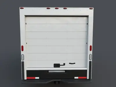 E350 Delivery Box truck Low-poly 3D model