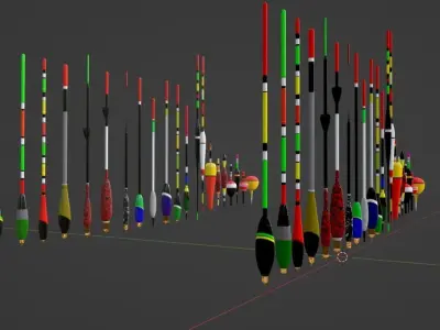 Fishing float Low-poly 3D model