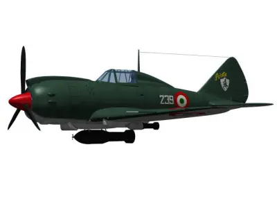 Reggiane Re2002 Ariete II 3D model