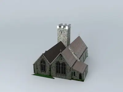 Eco Rail Church Dummy Old Steam Days Free 3D model