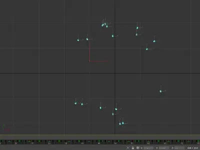 Low Poly Background Flies and Bees Animated Low-poly 3D model