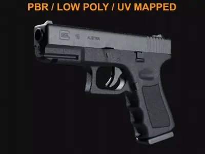 Glock 19 Semi Automatic Pistol 9mm Free low-poly 3D model