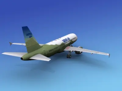 Airbus  A320 Denver Air 3D model