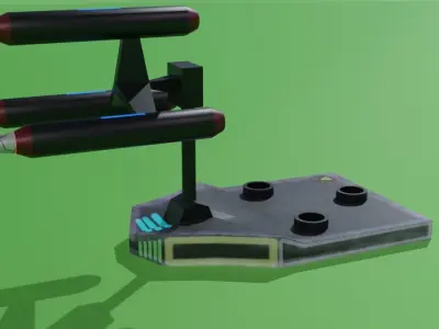 Missile Launcher Low-poly 3D model purchase