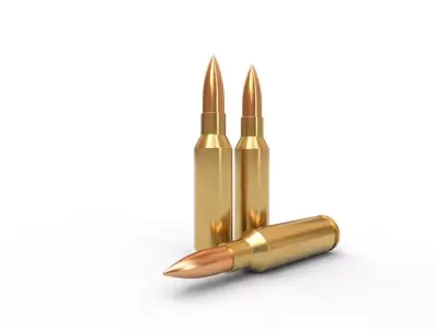 300 Remington SAUM Ammo Low-poly 3D model