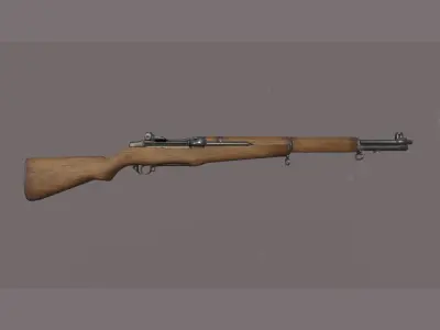 World War II - M1 Garand - PBR and Game Ready Low-poly 3D model