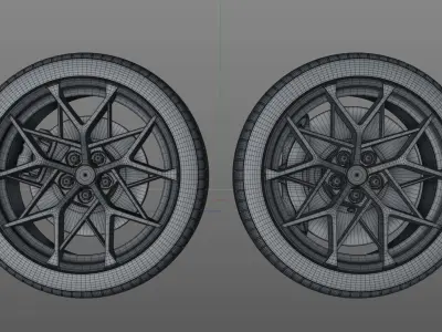 Mustang mach 1 wheels 3D model