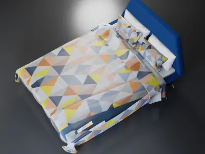 JASPER UPHOLSTERED DOUBLE BED Free 3D model