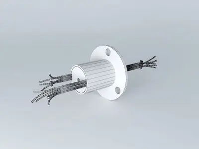 Slip Ring with Flange - 22mm diameter, 12 wires, max 240V @ 2A Free 3D model