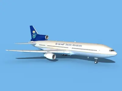 Lockheed L-1011 Saudi Arabian 3D model