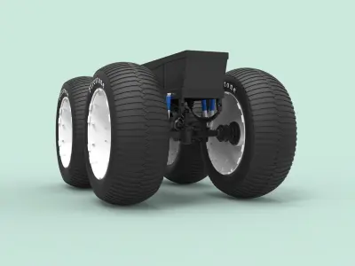 Chassis for monster truck 3D model