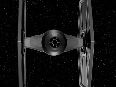 Tie fighter Low-poly 3D model buy