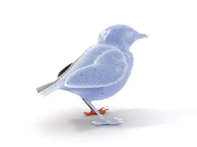 Iridescent Starling model pack Low-poly 3D model