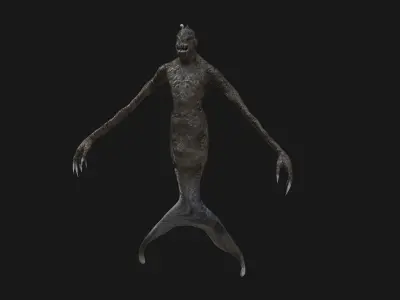 Abyssal monster Low-poly 3D model