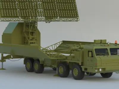 55Zh6ME Nebo M RLM-DE L-Band Radar System 3D model