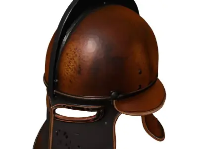 Rusty Steel Medieval Helmet 3D model
