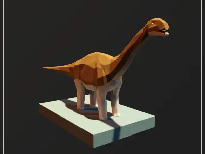 Low Poly Dinosaurs Pack Low-poly 3D model