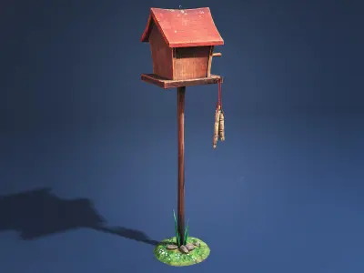 Stylized Bird House 3D model
