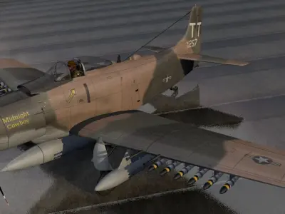 Douglas A-1H or AD-6 Skyraider 3D model