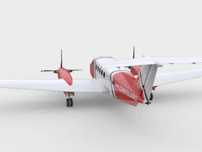 Beechcraft King Air 200 Coastguard 3D model