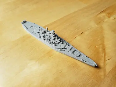 US Battleship USS Indiana Free 3D print model