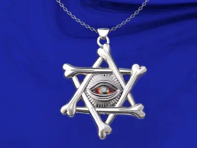 star eye pendant  3D print model purchase