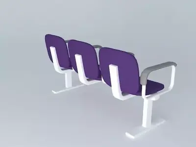 Tandem Chairs Free 3D model