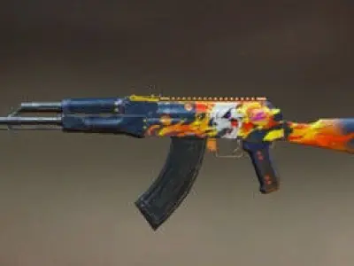 Scar L-AkM Skin and 3d model Guns high poly Low-poly 3D model