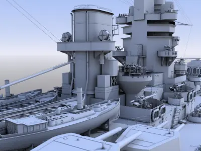 BATTLESHIP HMS RODNEY 3D model