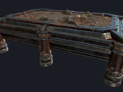 War Table Low-poly 3D model