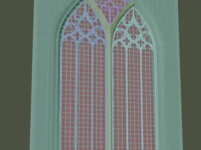 Gothic Window - Third Type 3D model
