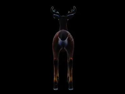 Low-poly deer model  Low-poly 3D model