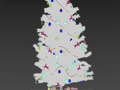 Decorated Christmas Tree Free 3D model