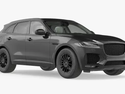 Premium Crossover Black Panoramic Roof 3D model