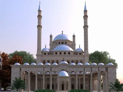 The Mosque Of Mohammed Ali Low-poly 3D model