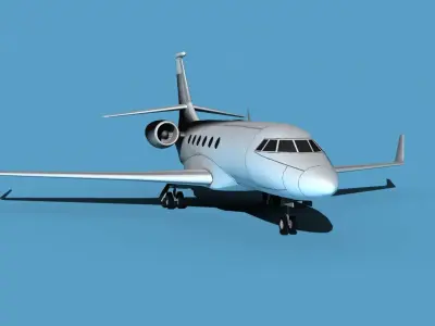 Dassault Falcon 2000 V04 3D model