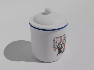 Serve the People cup Free low-poly 3D model