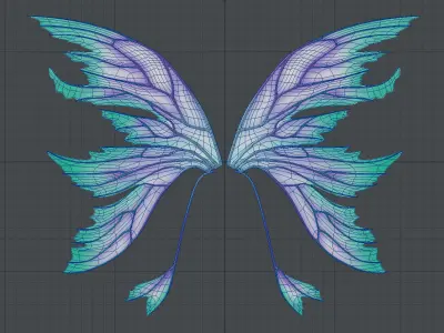 Fairy or Butterfly Wing Set A 3D model