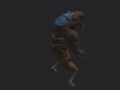 creature mud alien Low-poly 3D model