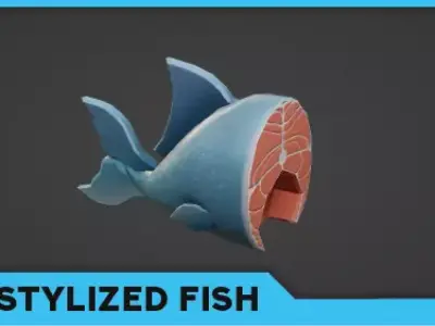 Emberlight Stylized Fish - Low-poly 3D model Low-poly 3D model