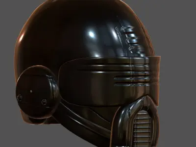 Gas mask helmet 3d model scifi Low-poly  Low-poly 3D model 553