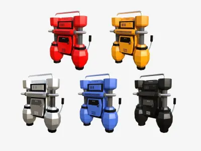 50 Jetpack Low Poly Collection - SciFi Character Design 