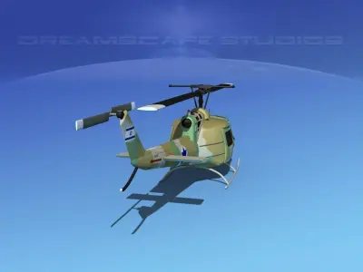 Bell UH-1B Iroquois V21 Israel 3D model