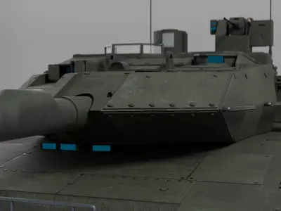Leopard 2A7 Inspired Main Battle Tank 3D model