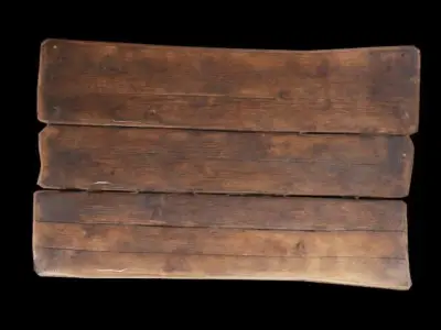 Medieval table Low-poly 3D model