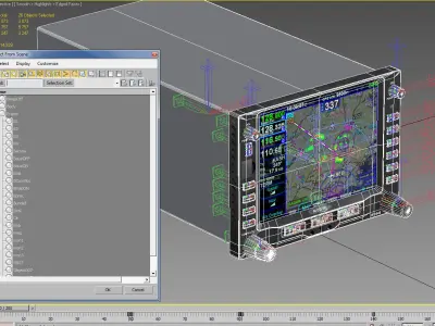 Avidyne IFD540 Hybrid Touch-Screen GPS MFD NavCom Low-poly 3D model